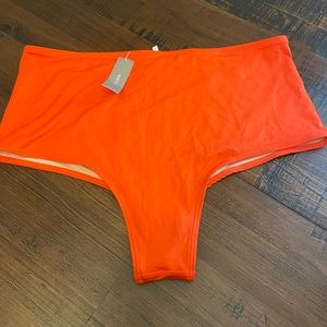 J. Crew bright Orange bathing suit bottoms.   Size XL.  Full brief.  NWT